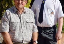 Christopher braves scissors for Grandpa