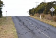 Skid marks stain local roads