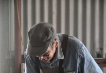 Blacksmith repairs at expo
